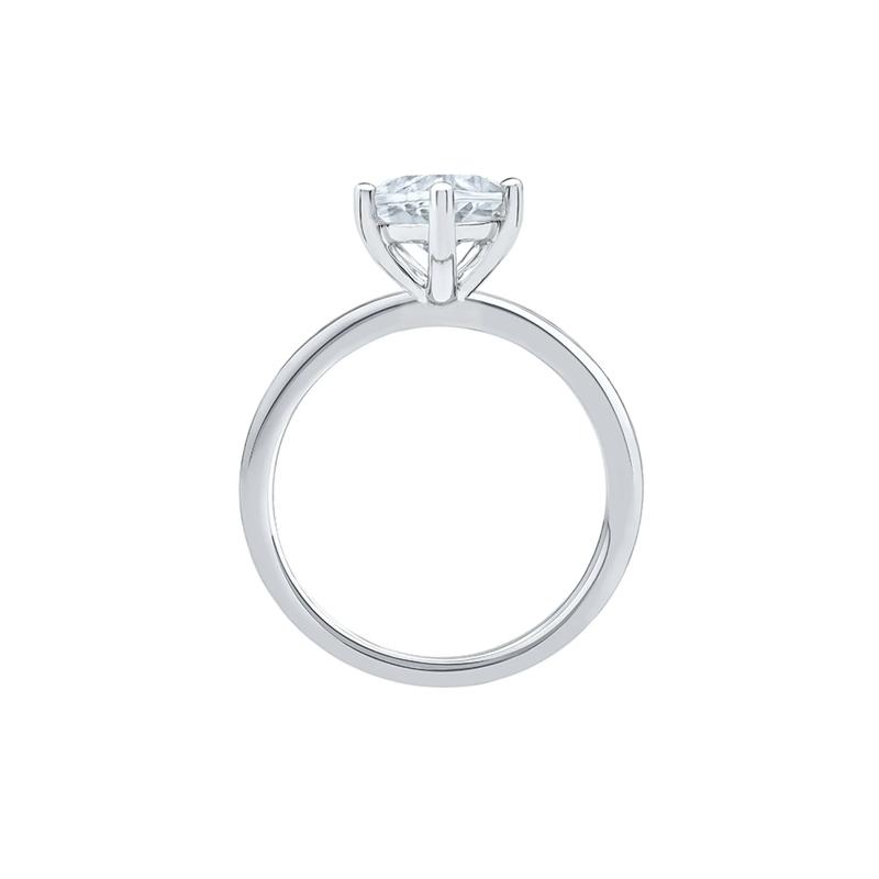 Lab Grown Diamond Pear-Shaped Solitaire Engagement Ring in 14k White Gold &#40;3 ct.&#41; – Image 2 of 4