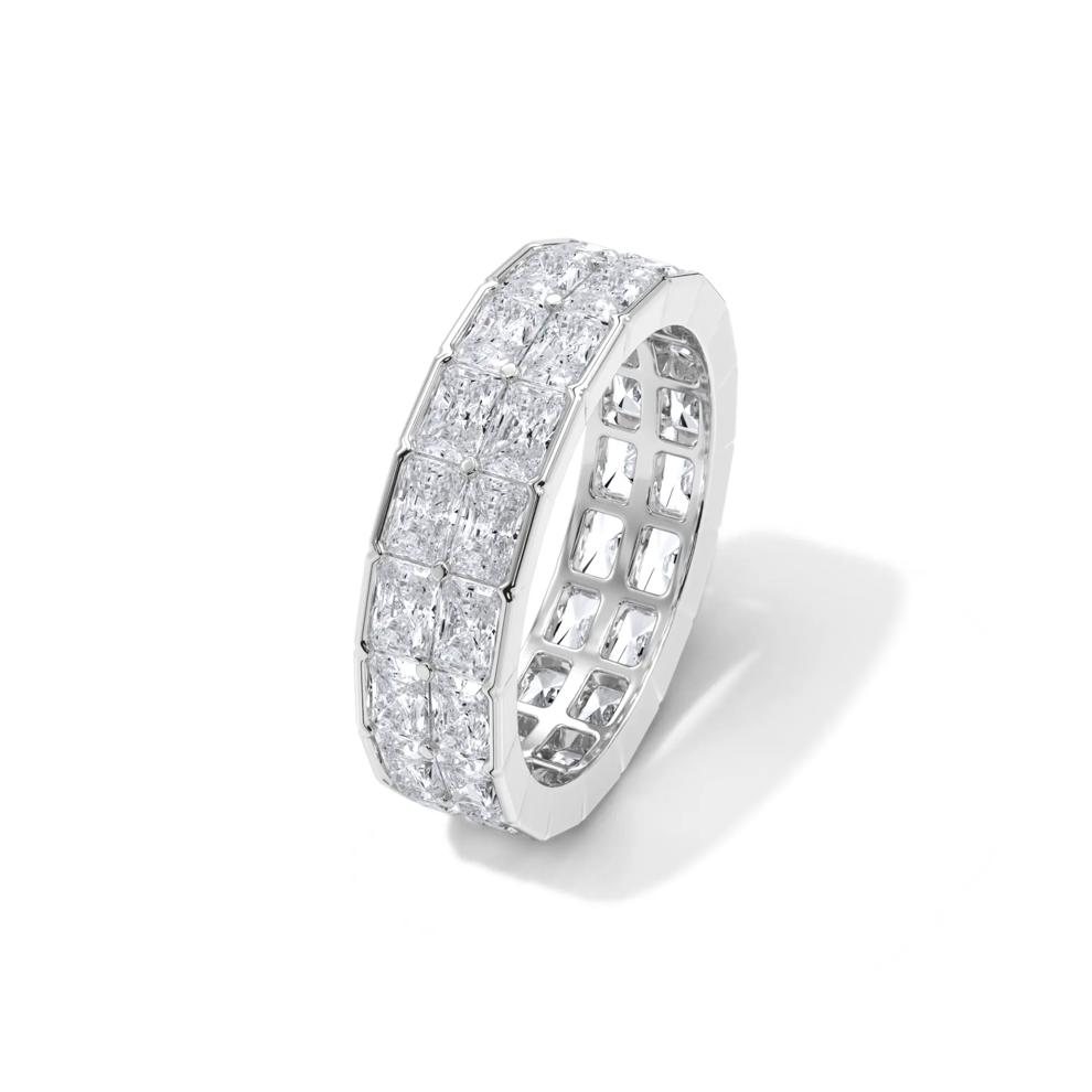 Lab Grown Diamond Double Row Eternity Band in Platinum (4 ct. tw.) – Image 4 of 4