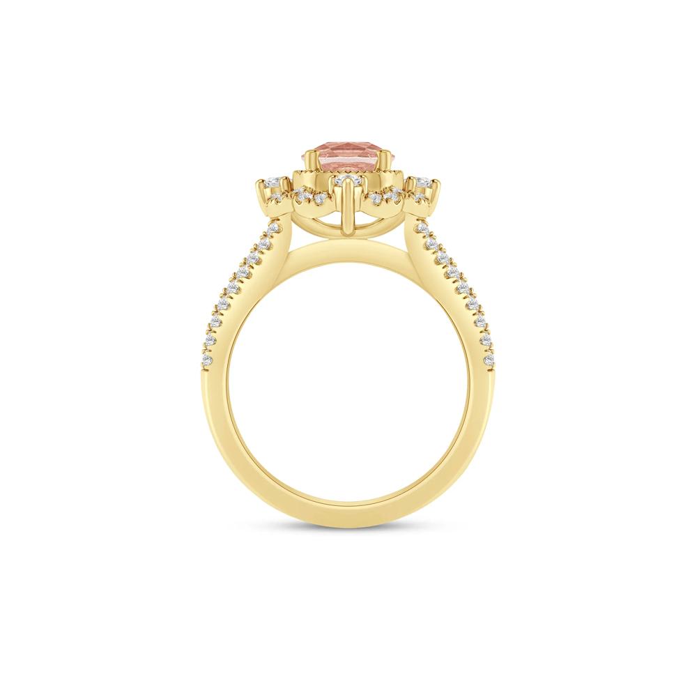 Paulette Morganite &amp; Diamond Engagement Ring in 14K Yellow Gold (1/2 ct. tw.)  – Image 2 of 3