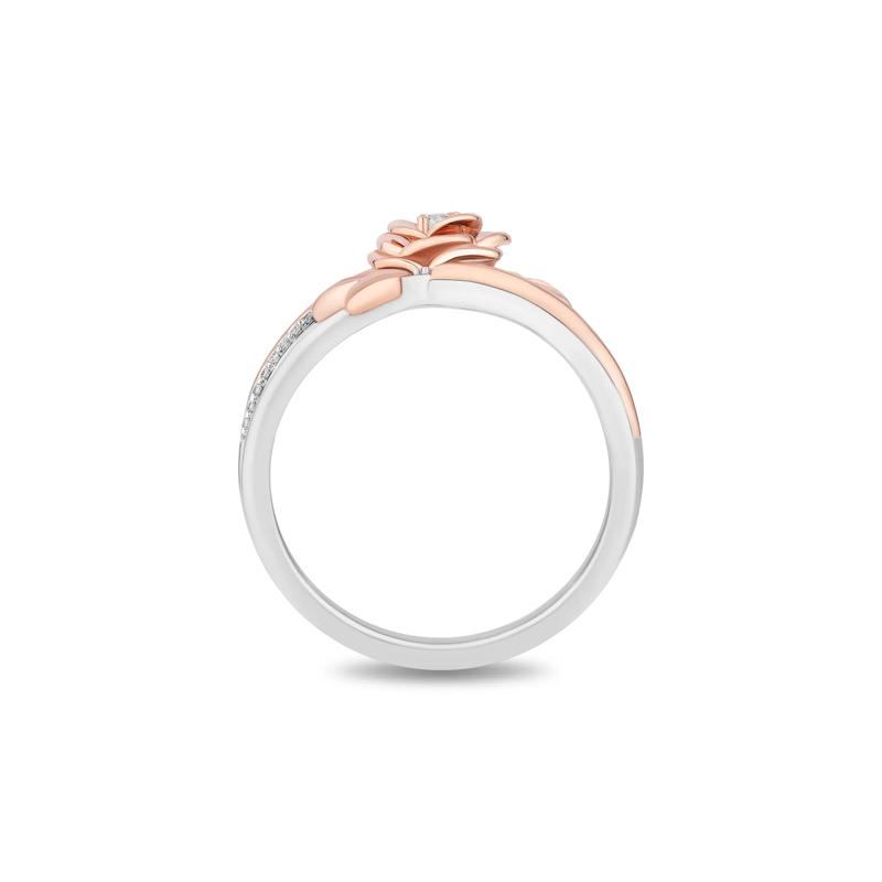 Belle Rose Ring in Sterling Silver &amp; 10K Rose Gold &#40;1/10 ct. tw.&#41; – Image 2 of 4