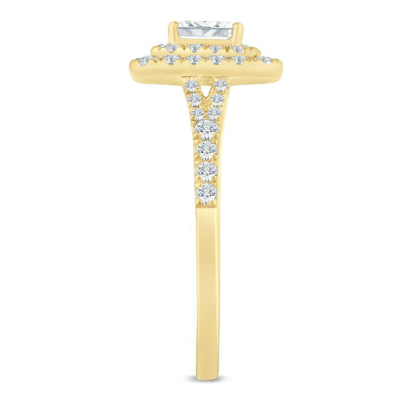 Diamond Double Halo Engagement Ring in 14K Yellow Gold (1 ct. tw.) – Image 3 of 3