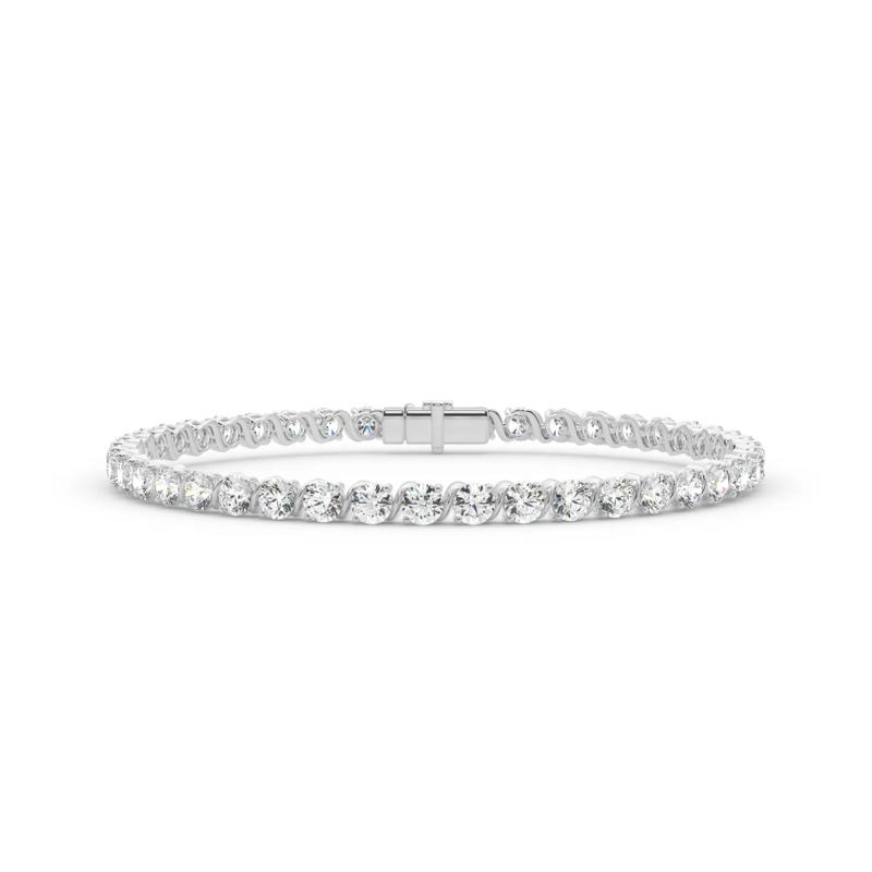 Lab Grown Diamond S-Link Bracelet in 14K White Gold &#40;5 ct. tw.&#41; – Image 1 of 3