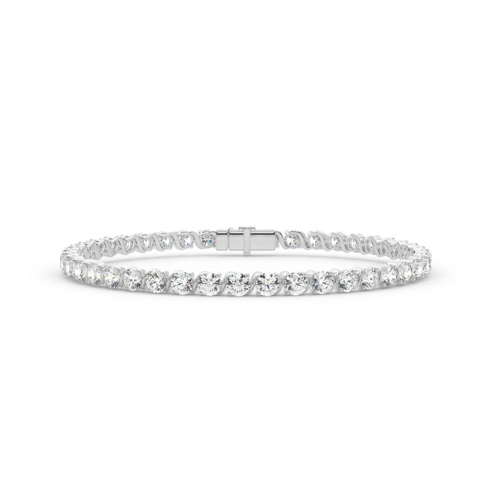 Lab Grown Diamond S-Link Bracelet in 14K White Gold (5 ct. tw.) – Image 1 of 3