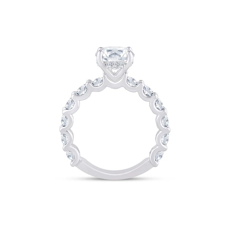 Lab Grown Diamond Round Engagement Ring 14K White Gold &#40;4 ct. tw.&#41; – Image 2 of 3