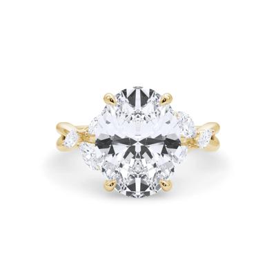 Lab Grown Diamond Oval Engagement Ring in 14K Yellow Gold (4 1/2 ct. tw.)