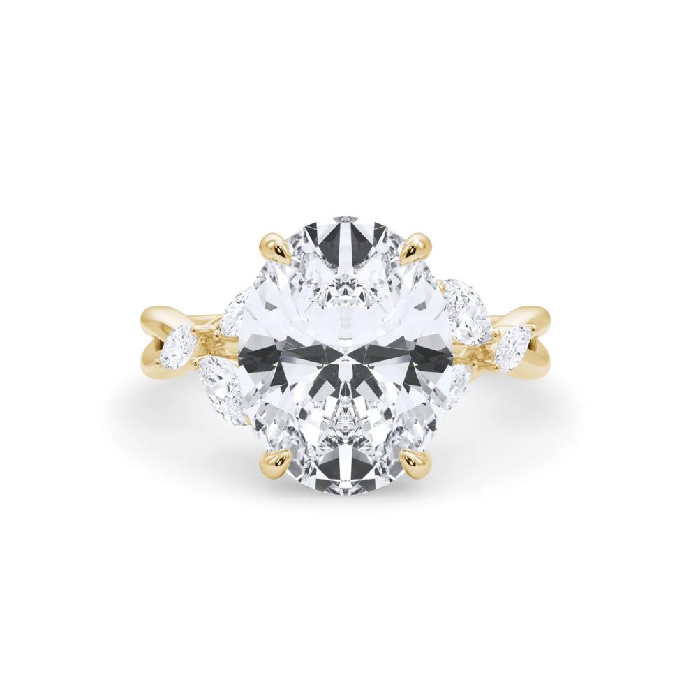 Lab Grown Diamond Oval Engagement Ring in 14K Yellow Gold (4 1/2 ct. tw.) – Image 1 of 4