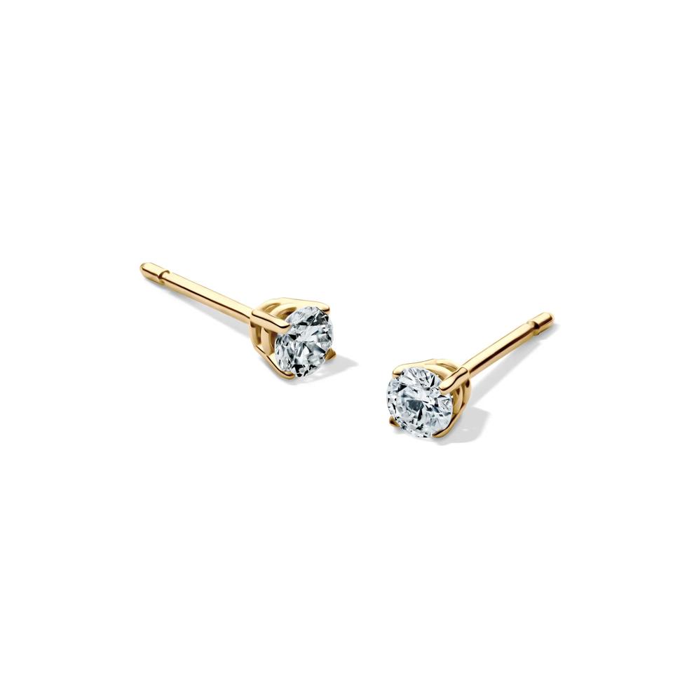 1/4 ct. tw. Diamond Stud Earrings in 10K Yellow Gold – Image 1 of 3