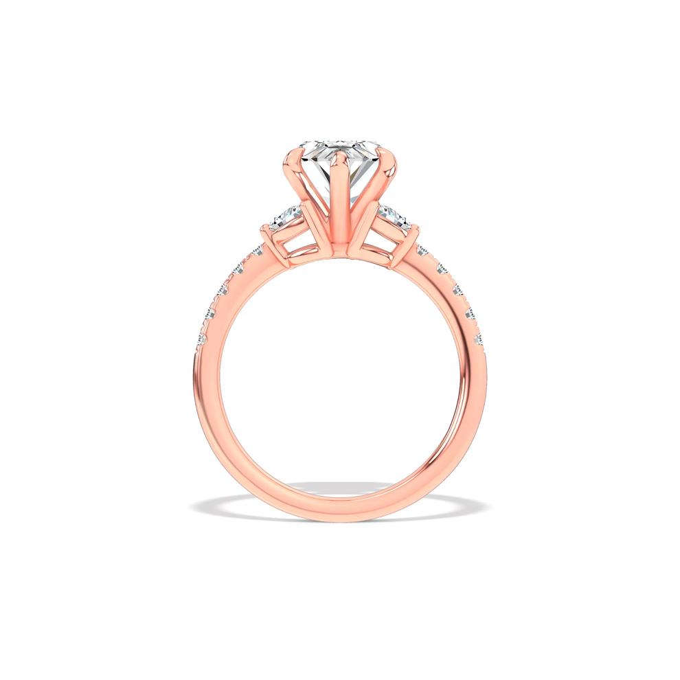 Lab Grown Diamond Marquise Center Engagement Ring in 14K Rose Gold (4 1/4 ct. tw.) – Image 2 of 4