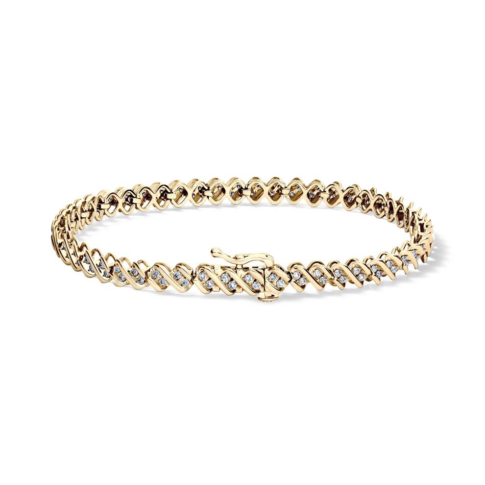 Diamond Line Bracelet in 10K Yellow Gold (1 ct. tw.)  – Image 2 of 2
