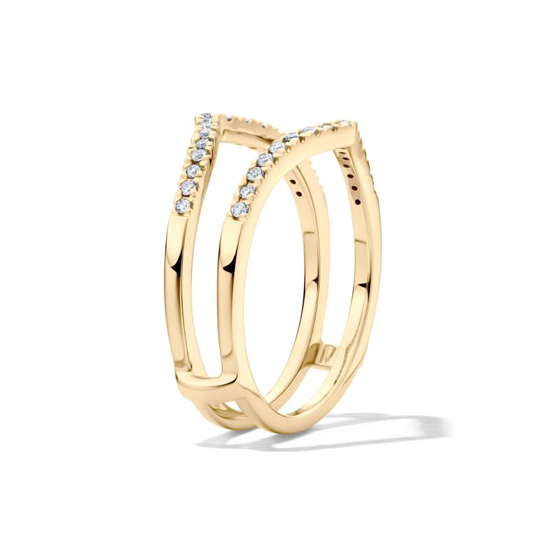 Diamond Chevron Insert in 10K Yellow Gold &#40;1/5 ct. tw.&#41; – Image 3 of 4