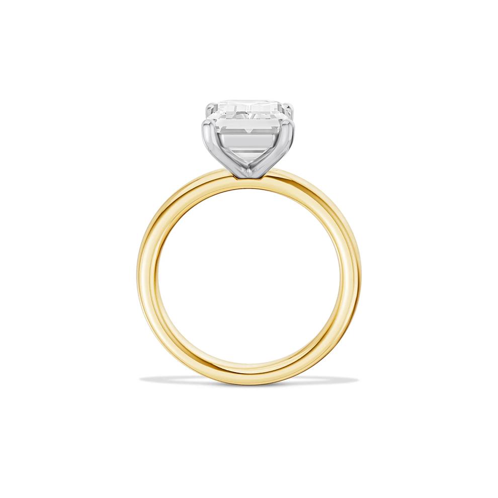 Lab Grown Diamond Emerald-Cut Solitaire Ring in 14K Yellow &amp; White Gold (4 ct.) – Image 3 of 4