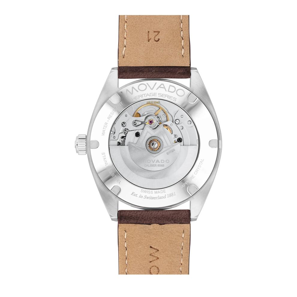 Men's Heritage Datron Watch With Brown Calfskin Leather Strap – Image 3 of 3