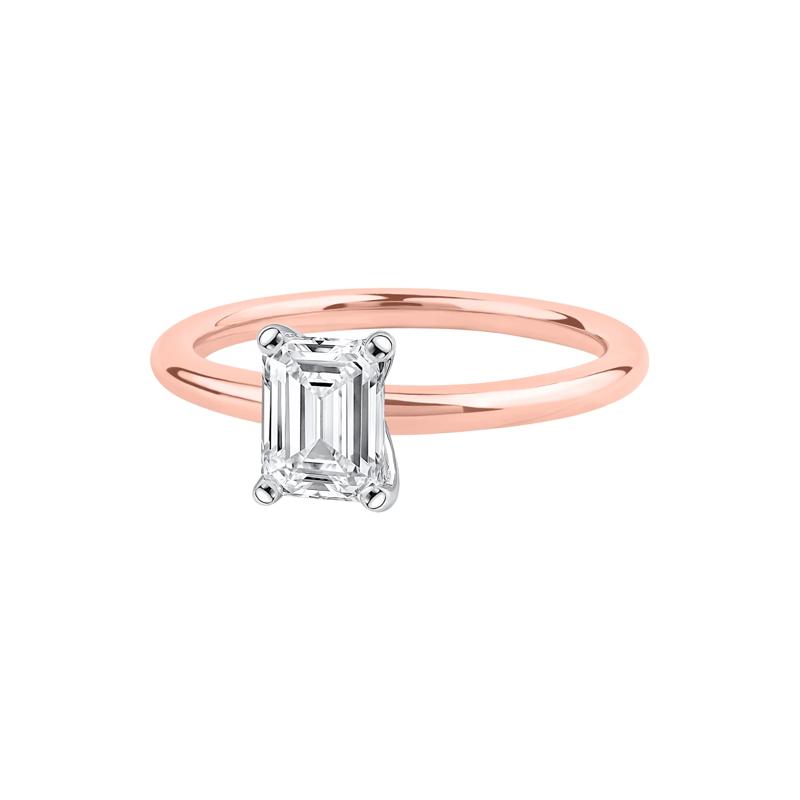 Lab Grown Diamond Emerald-Cut Solitaire Ring in 14K Rose Gold &#40;1 ct.&#41; – Image 4 of 4