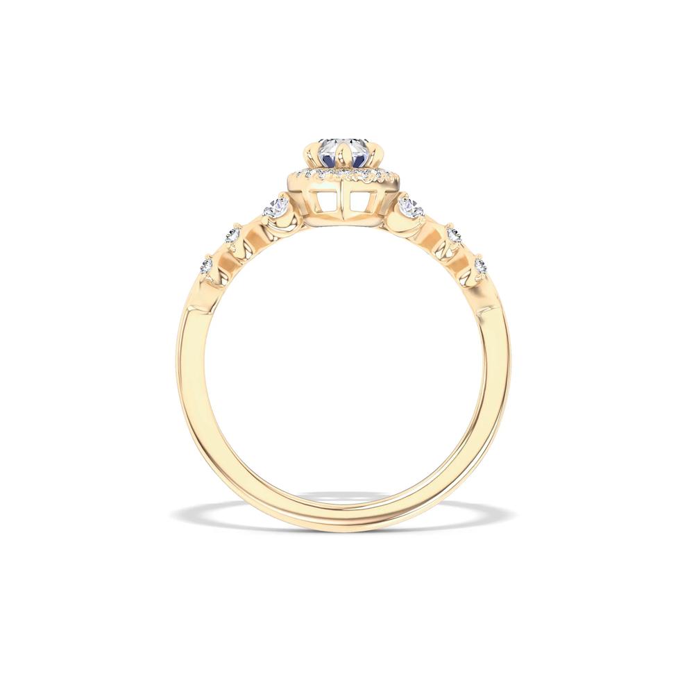 Diamond Marquise Center Halo Engagement Ring in 14K Yellow Gold (3/4 ct. tw.) – Image 2 of 4