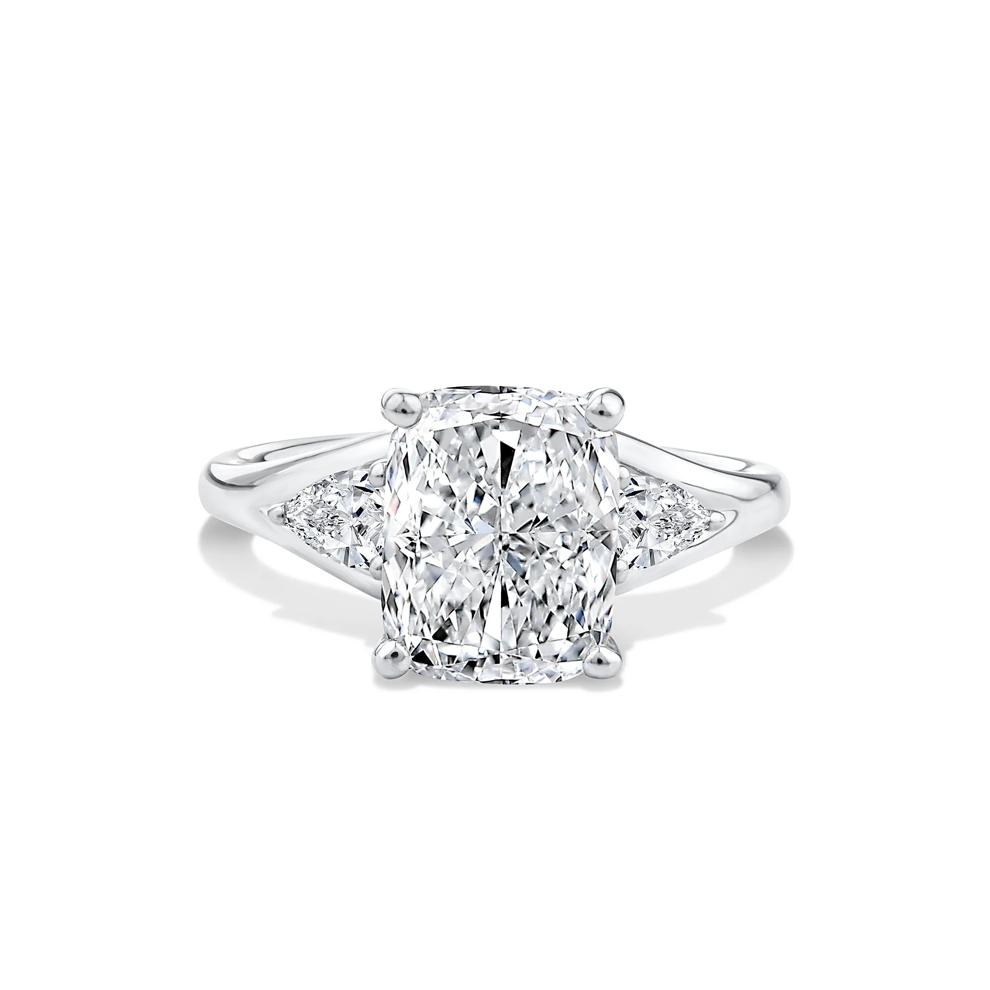 Lab Grown Diamond Three-Stone Engagement Ring in 14K White Gold (3 1/2 ct. tw.) – Image 1 of 4