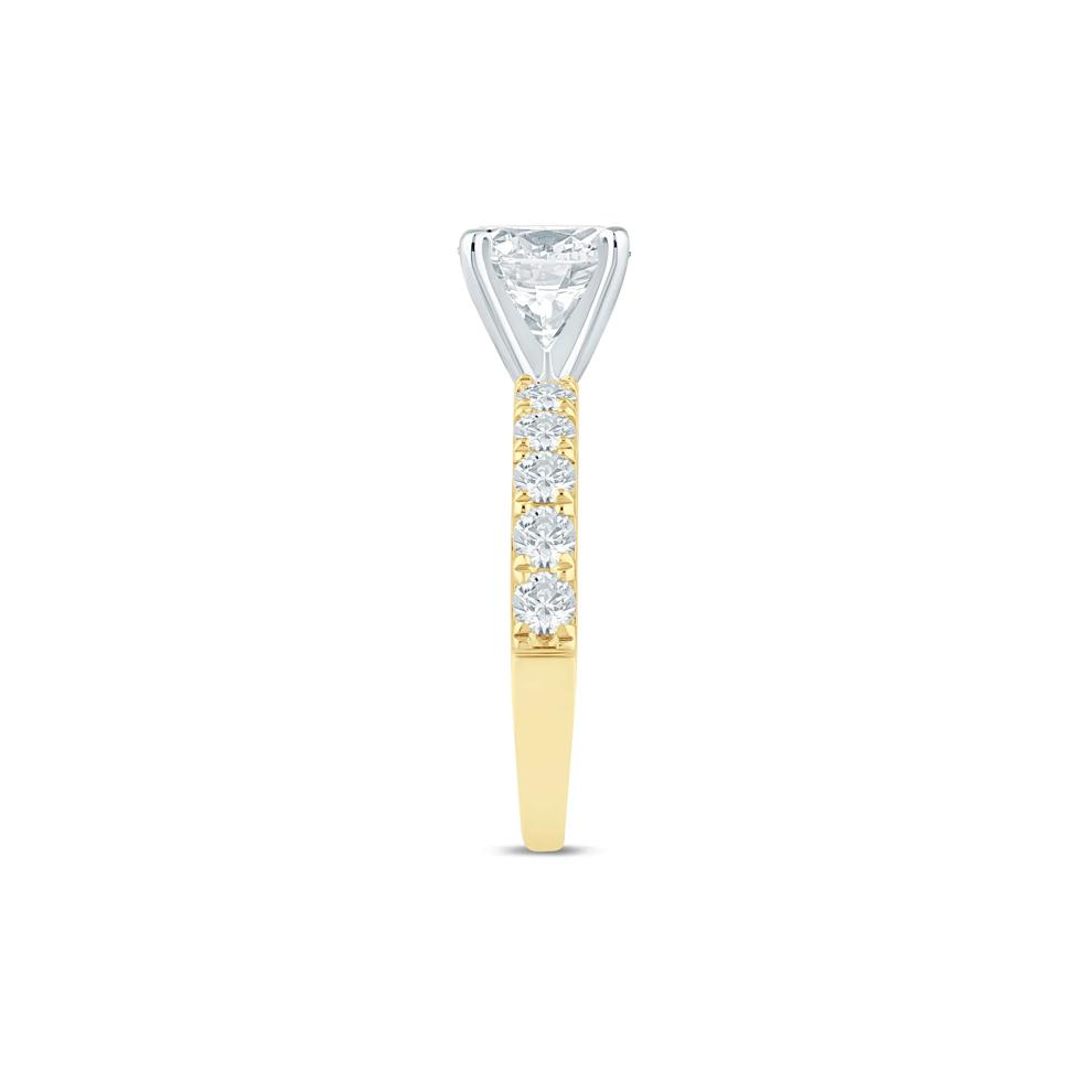 Diamond Semi-Mount Engagement Ring in 14K White and Yellow Gold (3/4 ct. tw.) (Setting Only) – Image 5 of 6
