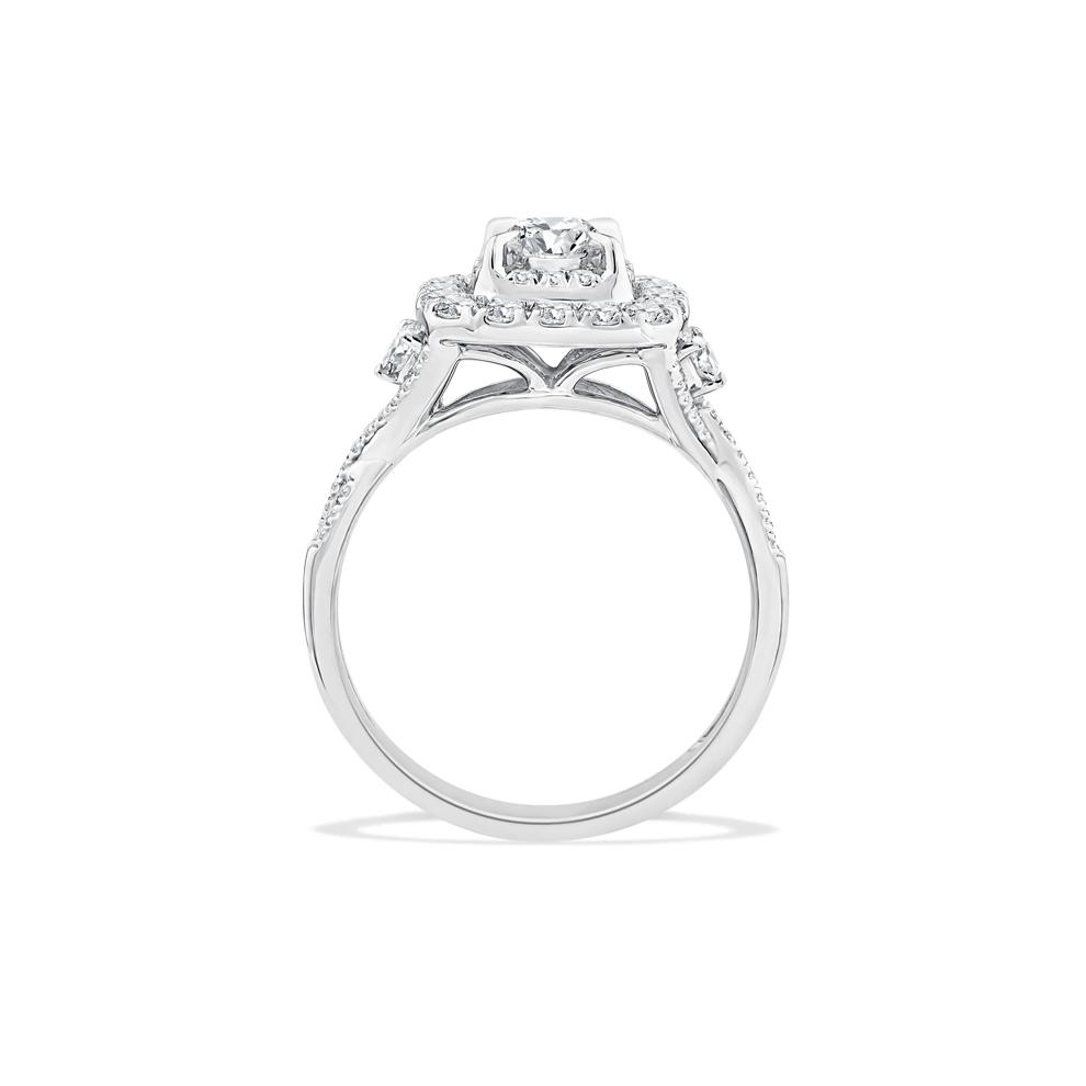 Diamond Cushion Halo Engagement Ring in 10K White Gold (1 ct. tw.) – Image 2 of 4