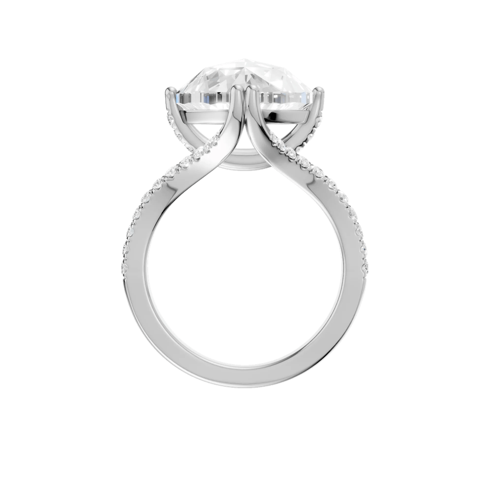 Serenity Lab Grown Diamond Engagement Ring in Platinum (4 1/2 ct. tw.) – Image 4 of 5