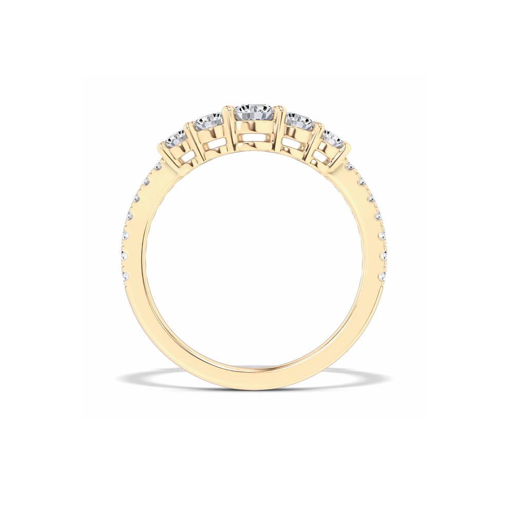 Lab Grown Diamond Graduated Contour Band in 14K Yellow Gold (3/4 ct. tw.) – Image 2 of 4