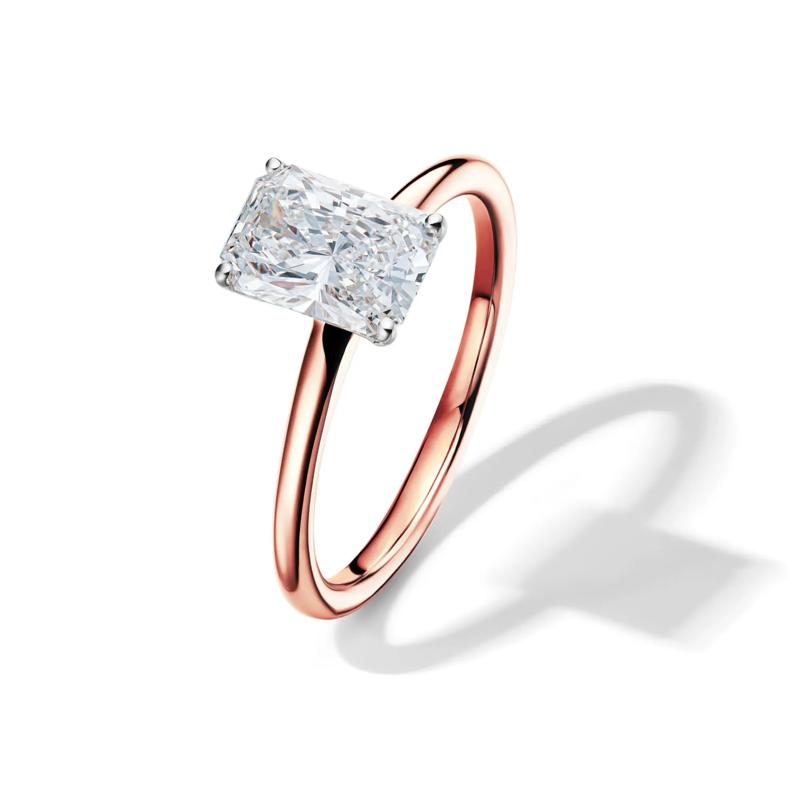 Lab Grown Diamond Radiant-Cut Solitaire Ring in 14K Rose Gold (1 1/2 ct.) – Image 4 of 4