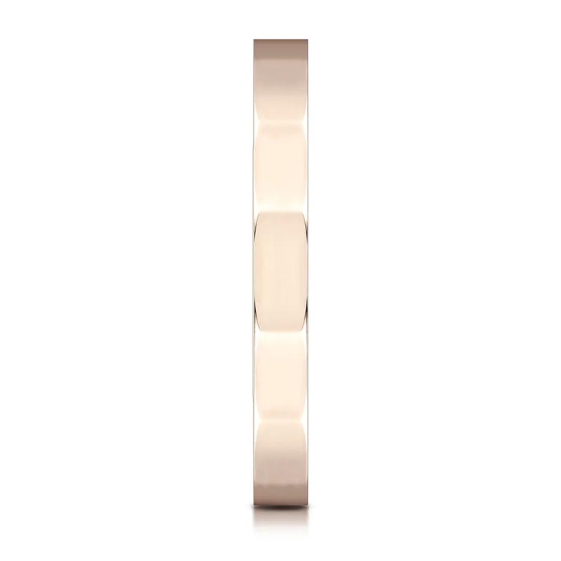 Faceted Wedding Band in 14K Rose Gold – Image 3 of 3