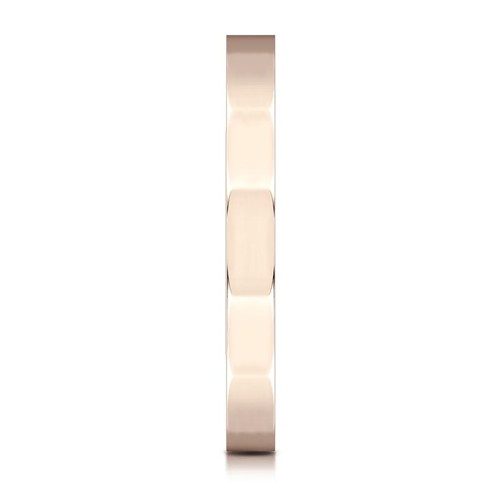 Faceted Wedding Band in 14K Rose Gold – Image 3 of 3