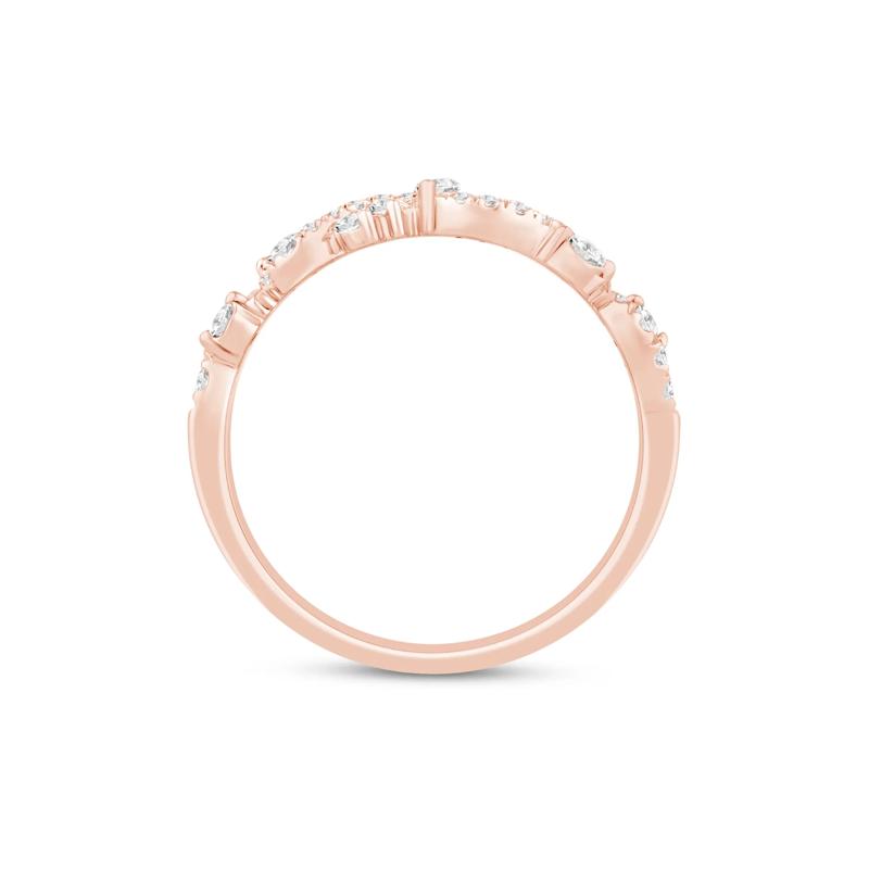 Lab Grown Diamond Swirl Band in 14K Rose Gold (1/3 ct. tw.)  – Image 2 of 3
