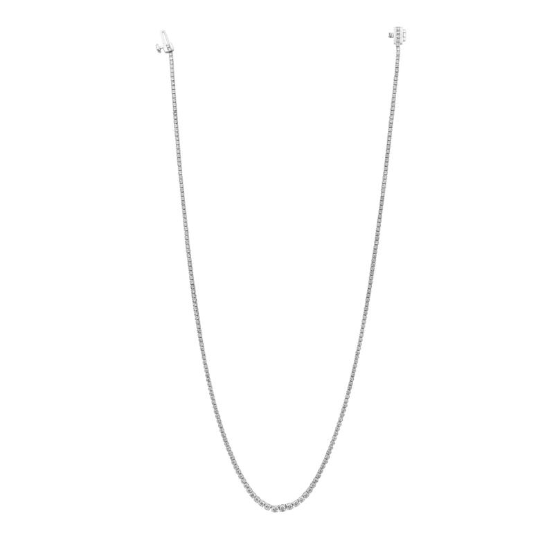 Lab Grown Diamond Tennis Necklace in 10K White Gold &#40;3 ct. tw.&#41; – Image 2 of 3
