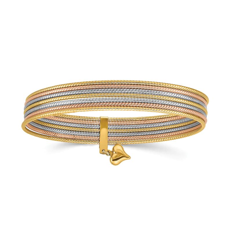 Semanario Bangle Bracelets in 14K White, Yellow and Rose Gold – Image 1 of 1
