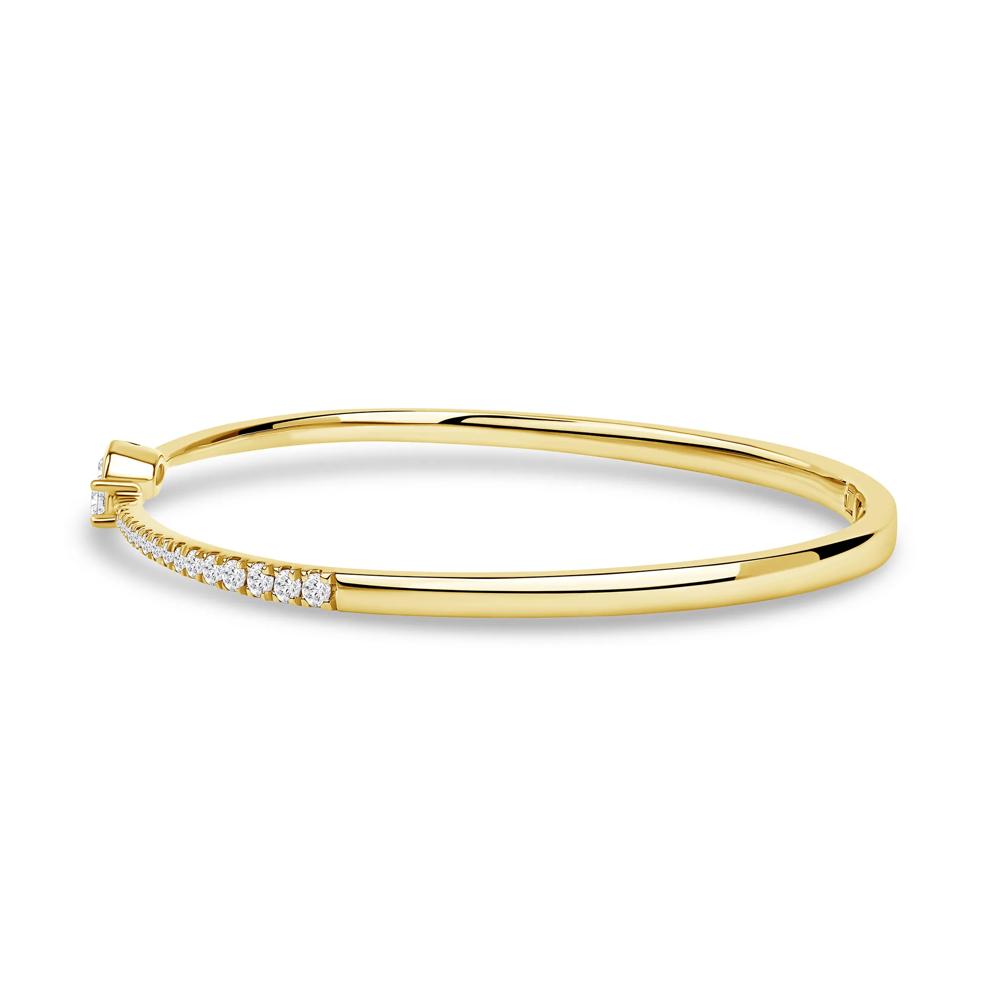 Lab Grown Diamond Bangle Bracelet in 14K Yellow Gold (3/4 ct. tw.) – Image 2 of 3