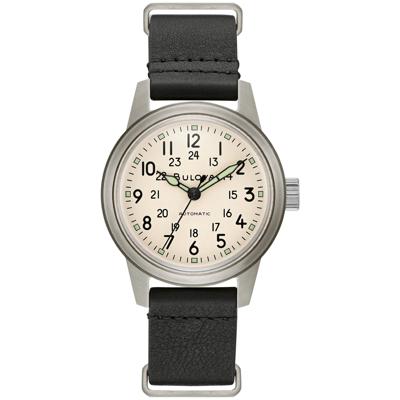Men's Hack Watch in Black Leather