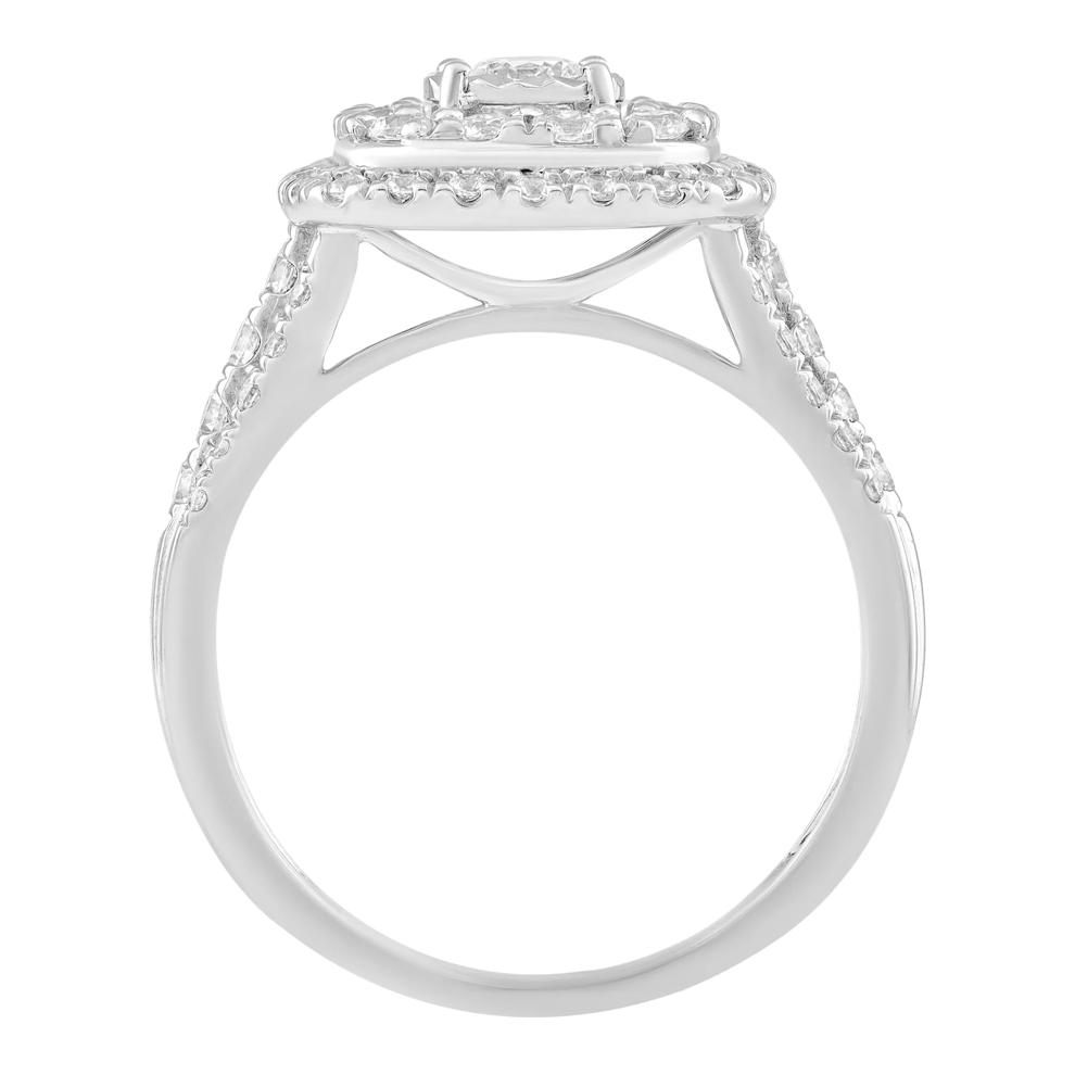 Diamond Round Center Halo Engagement Ring in 10K White Gold (1 ct. tw.) – Image 2 of 3