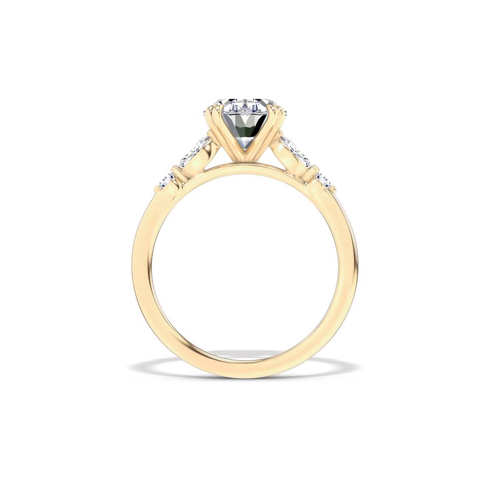 Lab Grown Diamond Oval Engagement Ring in 14K Yellow Gold (3 1/7 ct. tw.) – Image 2 of 4