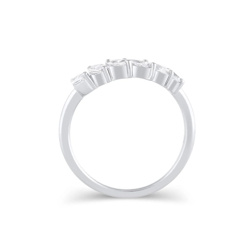 Lab Grown Diamond Marquise-Cut Contour Band in 14K White Gold (3/4 ct. tw.) – Image 2 of 3