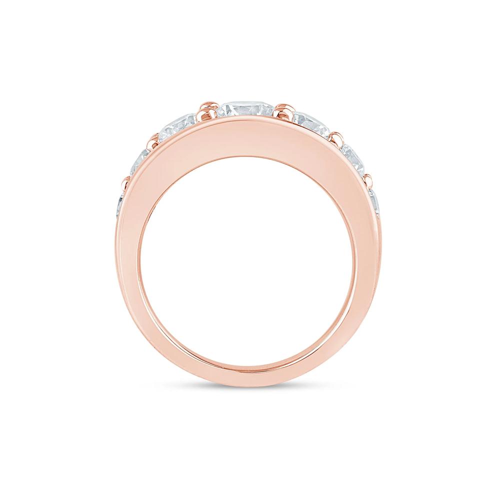 Lab Grown Diamond Graduated Channel Band in 14K Rose Gold (2 ct. tw.) – Image 2 of 3