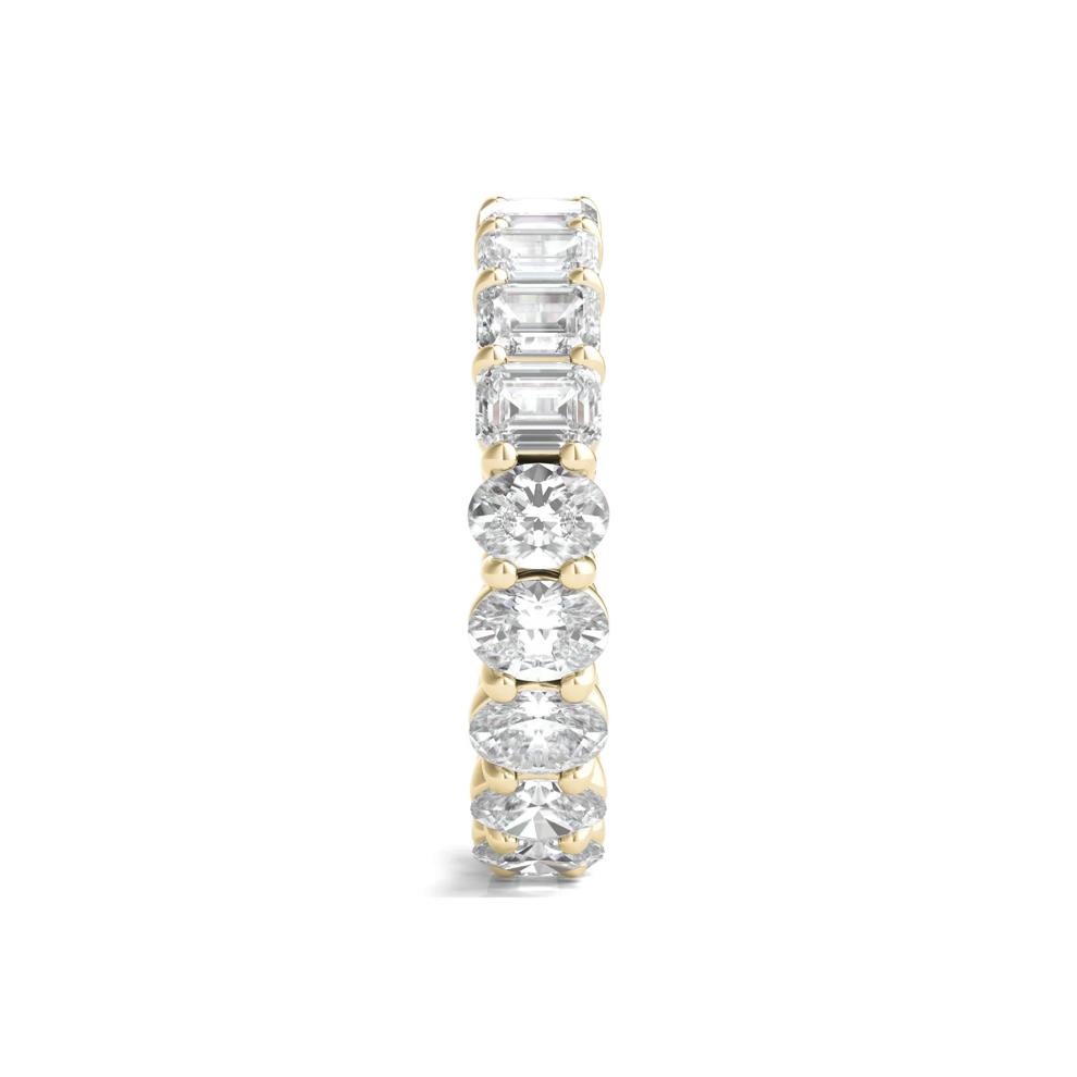 Oval and Emerald-Cut Diamond Eternity Band in 14K Yellow Gold (4 ct. tw.) – Image 3 of 3