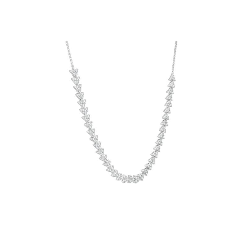Diamond Cluster Necklace in 10K White Gold &#40;2 ct. tw.&#41; – Image 2 of 4