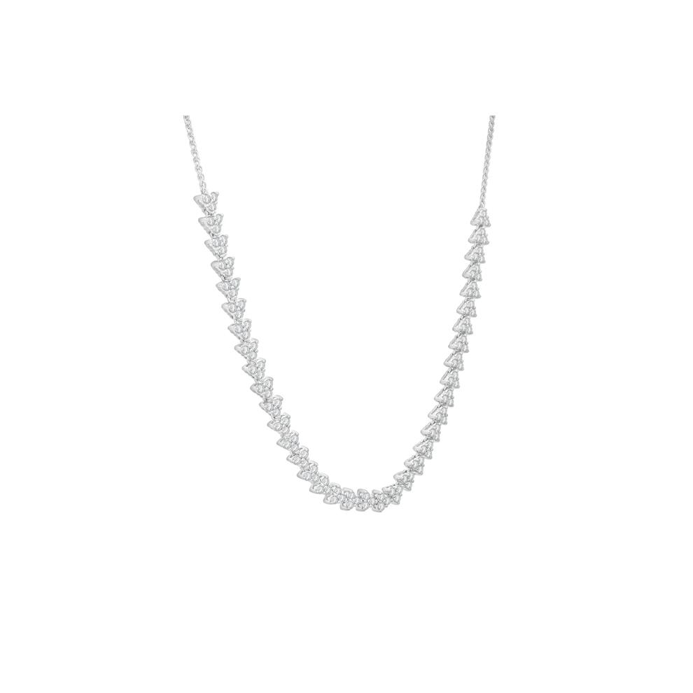 Diamond Cluster Necklace in 10K White Gold (2 ct. tw.) – Image 2 of 4