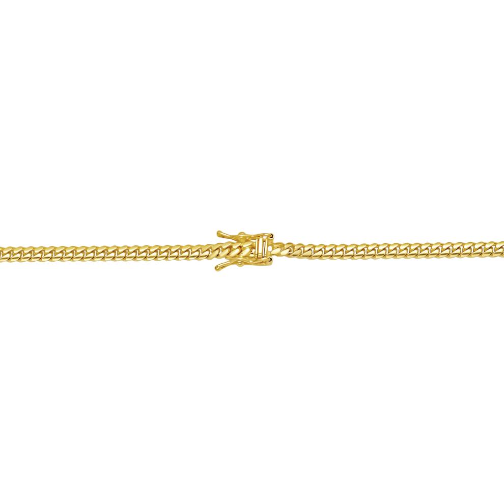 Men's 3.2MM Solid Cuban Chain in 10K Yellow Gold, 22" – Image 3 of 3