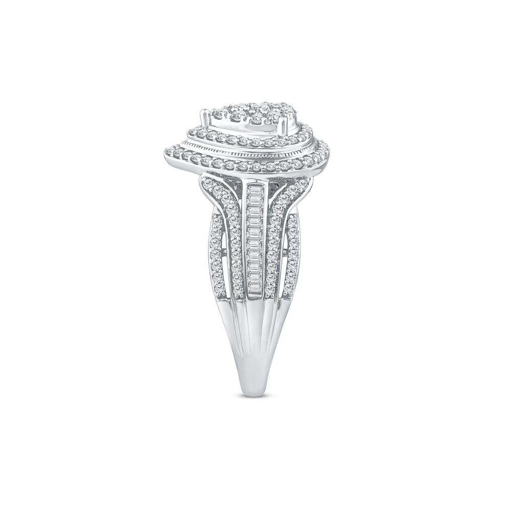 Diamond Pear-Shaped Composite Engagement Ring in 10K White Gold (1 ct. tw.) – Image 3 of 3
