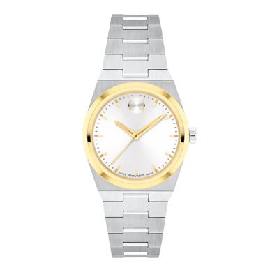 Ladies' Quest Mini Watch With White Dial and Stainless Steel Bracelet