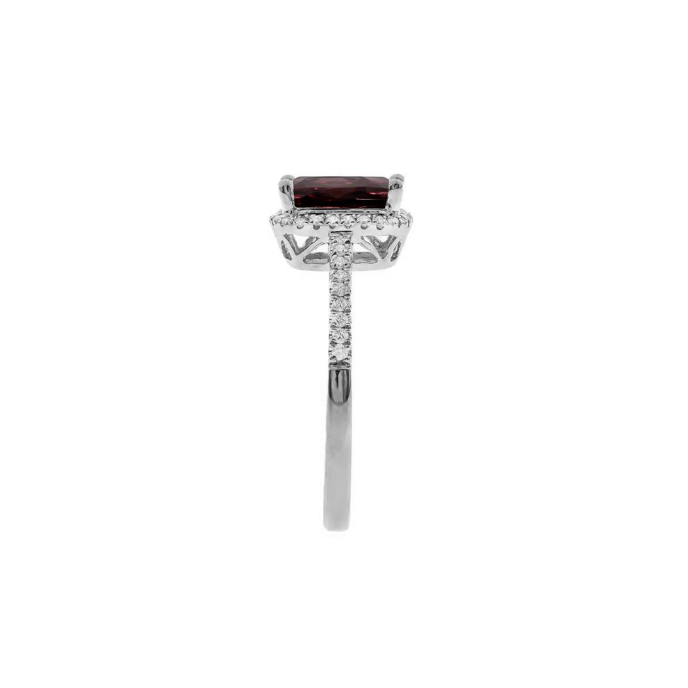 Rhodolite Garnet and Diamond Ring in 10K White Gold (1/5 ct. tw.) – Image 3 of 4