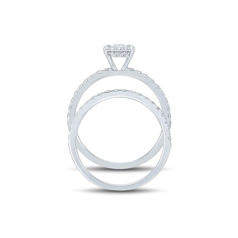 1 ct. tw. Diamond Princess-Cut Engagement Set in 14K White Gold – Image 2 of 5