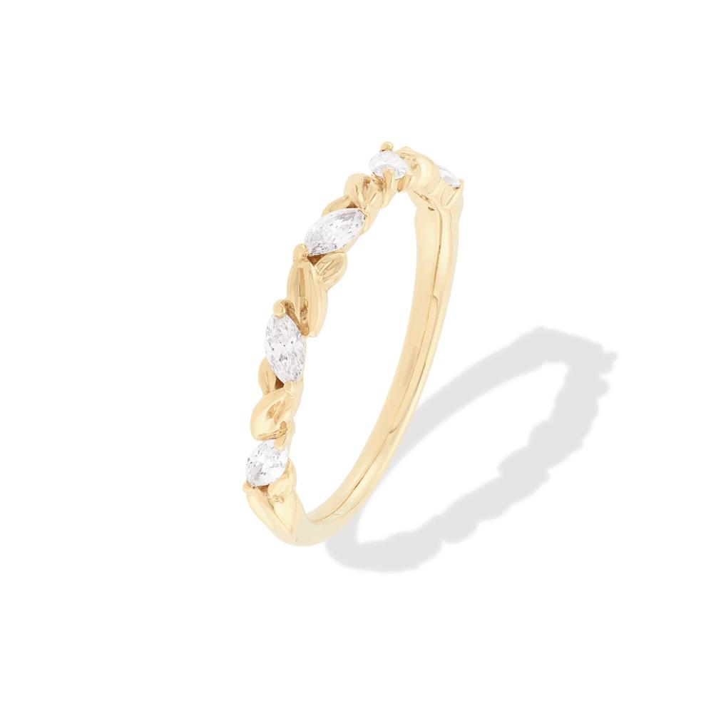 Lab Grown Diamond Marquise Band in 10K Yellow Gold (1/4 ct. tw.) – Image 4 of 4
