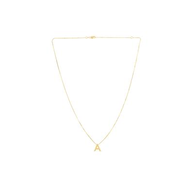 Initial Necklace in 14K Yellow Gold