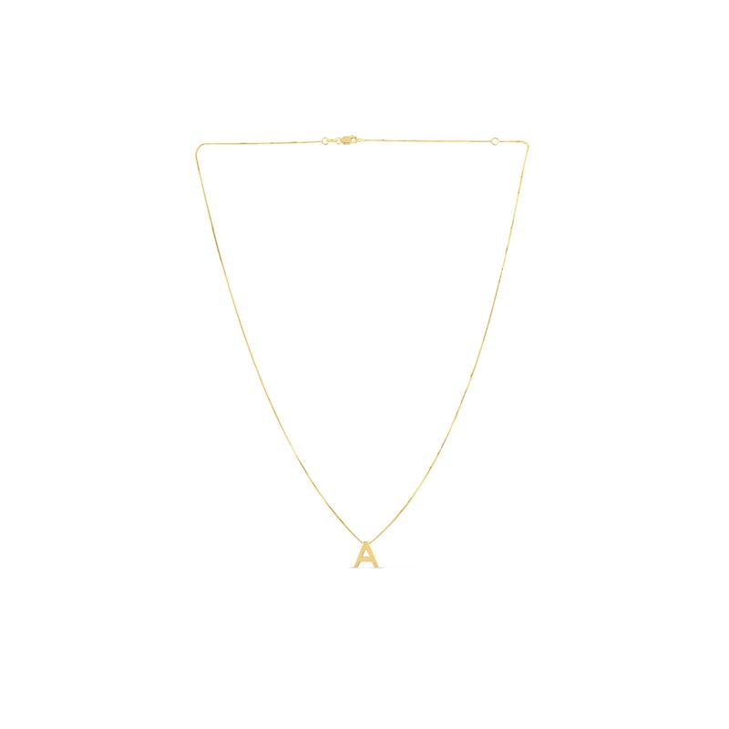 &quot;A&quot; Initial Necklace in 14K Yellow Gold – Image 1 of 1