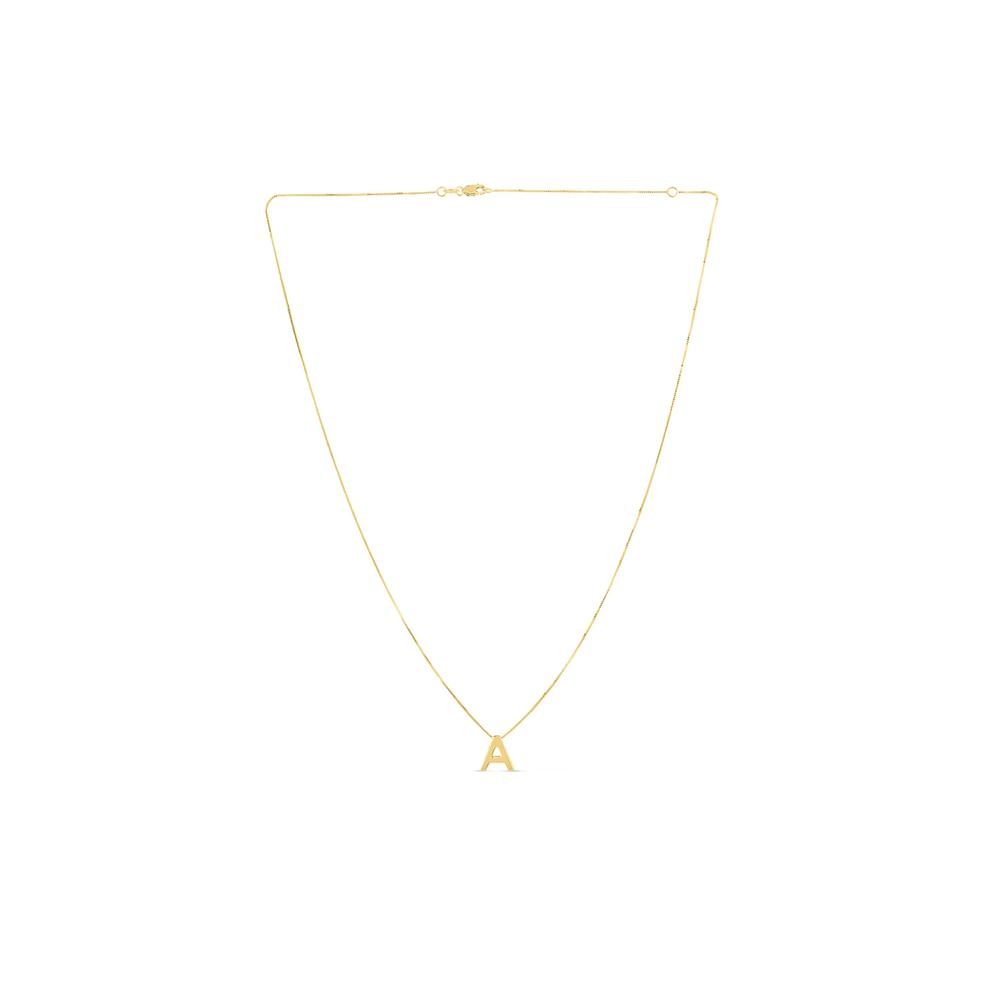 "A" Initial Necklace in 14K Yellow Gold – Image 1 of 1