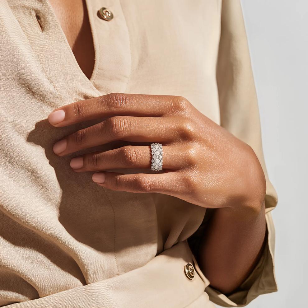Lab-Created Moissanite Ring in Sterling Silver (3 5/8 ct. dew) – Image 8 of 8