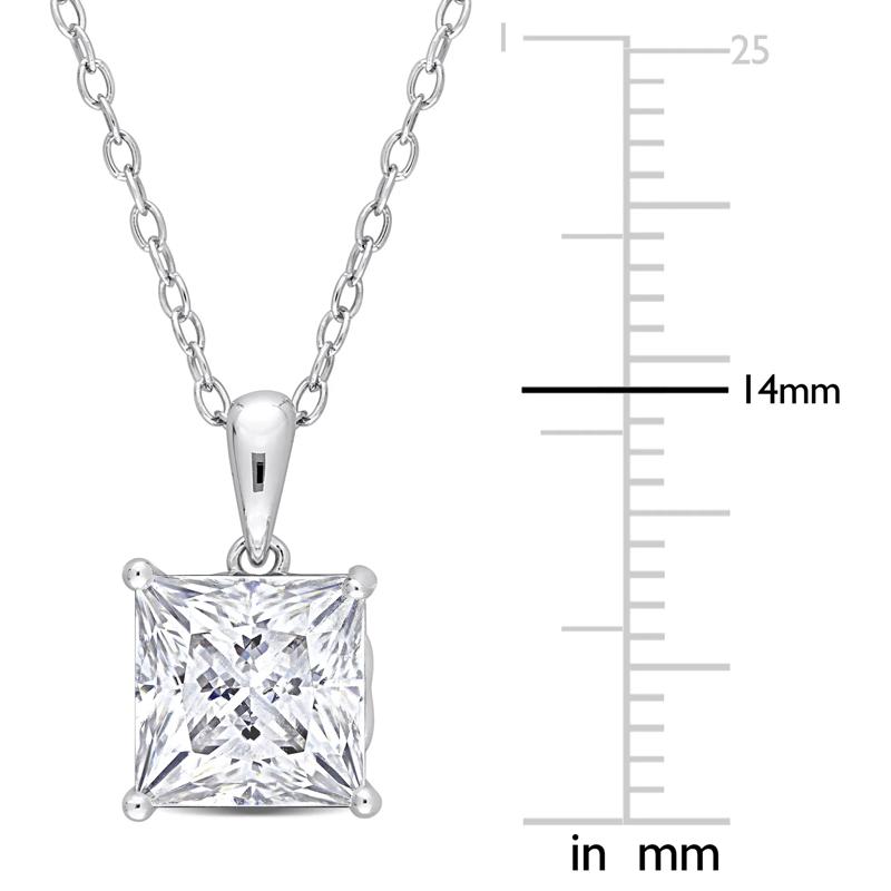 Lab-Created Moissanite Solitaire Pendant in Sterling Silver &#40;3 ct. dew&#41; – Image 4 of 4