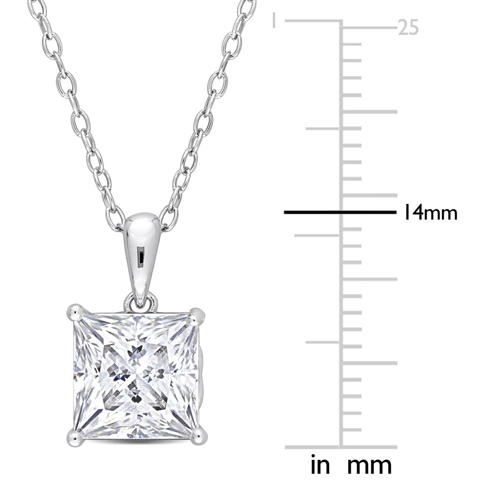Lab-Created Moissanite Solitaire Pendant in Sterling Silver (3 ct. dew) – Image 4 of 4